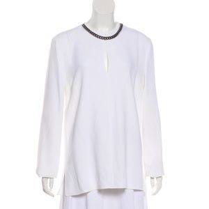 Stella McCartney White Top with Chain Accent